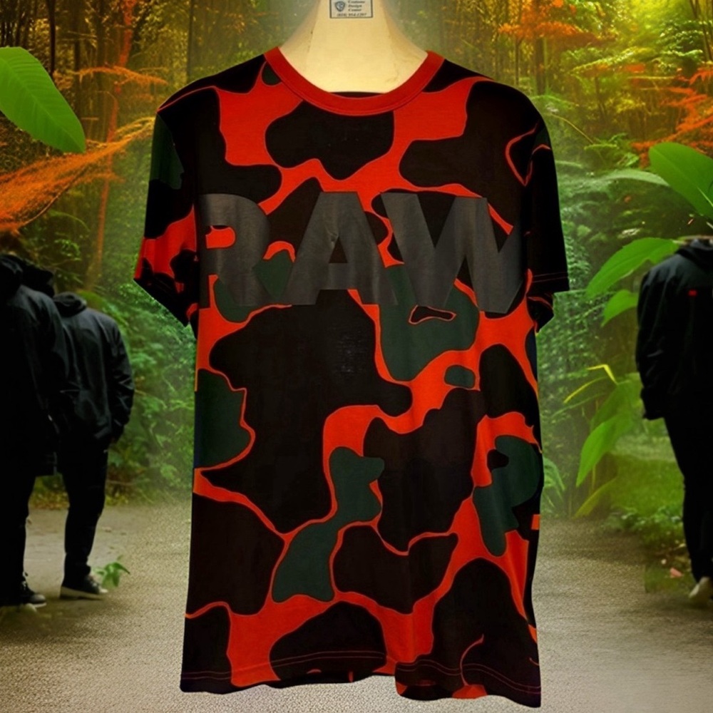 UNWORN - G-Star Raw X25 camo design large logo t-shirt - unused film shoot spare